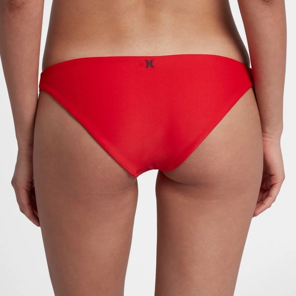 Hurley Women's Quick Dry Compression Surf Bikini Bottom Red Size XL - Picture 7 of 10